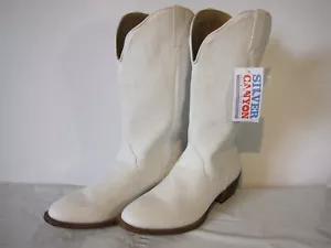 Women's Western White Cowboy Boot Cimmaron Round Toe by Silver Canyon size 11 - Picture 1 of 9