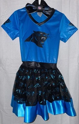 HÉROE MODERNO Niña Grande NFL Jugador Más Valioso Puerta Trasera Tutú Vestido Disfraz Carolina Panthers Foto 1 de 4
