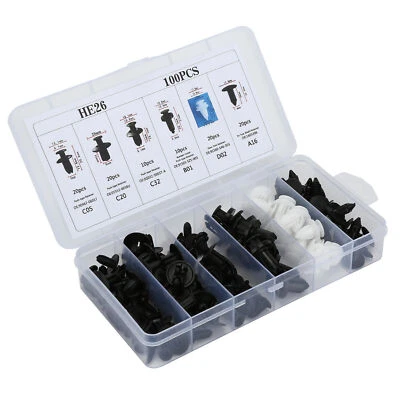 For INFINITI 100x Box Set Bumper Clips Car Push Pin Rivet Fastener Panel Screw' - Изображение 1 из 4