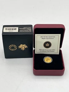 Canadian $5 Gold Maple Leaf 2012 Forever Box/ COA - Picture 1 of 2