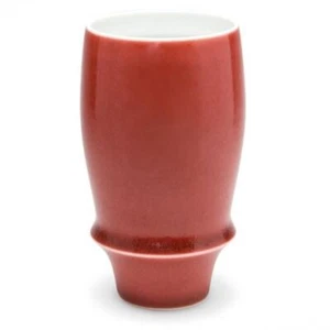 Marubun Premium Beer Glass Hakuji Porcelain  Arita Ware  Japanese Red - Picture 1 of 3