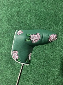 Augusta Azalea Green Blade Putter Headcover Magnetic PU Leather - Picture 1 of 4