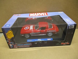 Chevrolet Corvette 1965 Die Cast Capitán América Maisto 2003 escala 1:18 Marvel - Imagen 1 de 10