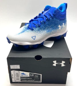 Under Armour Boy's Spotlight Franchise 2.0 Jr. Football Cleats - Size 5.5Y - NEW - Picture 1 of 2