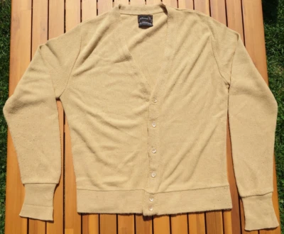 Cárdigan Vintage Años 70 80 JCPenny Dorado Talla Pequeña Orlon Acrílico Foto 1 de 4