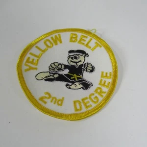 Yellow Belt 2nd Degree Circle Patch Round Martial Arts  - Picture 1 of 3