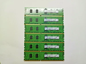 Lot Samsung 2GB 1Rx8 PC3-10600U M393B5773CH0-CH9 DESKTOP MEMORY 12GB 6 Modules - Picture 1 of 9
