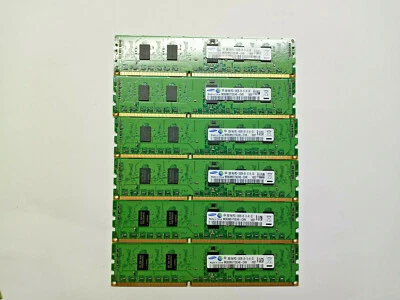 Lot Samsung 2GB 1Rx8 PC3-10600U M393B5773CH0-CH9 DESKTOP MEMORY 12GB 6 Modules - Image 1 of 4