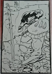 Tim Bradstreet Original Zeichnung 1995 7X10 RAR Frühwerk Krieger oder Schamane - Bild 1 von 5