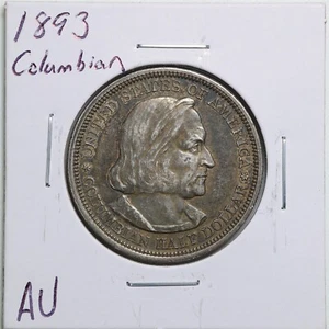 1893 50C Columbian Commemorative Half Dollar in AU Condition #3921 - Picture 1 of 2