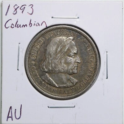 1893 50C Columbian Commemorative Half Dollar in AU Condition #3921 - Image 1 of 2