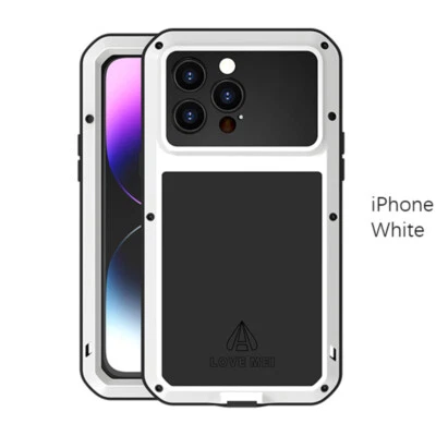 LOVE MEI 防水金属大猩猩玻璃保护壳 适用于 iPhone 13 14 Pro Max Plus — 第 1/4 张图片