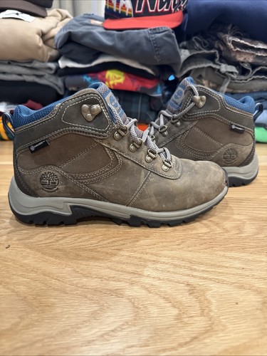 TIMBERLAND Taglia Seven donna Mt. Scarponi da trekking Madsen Mid impermeabili antifatica blu grigio