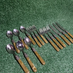 EME Italien Napoleon Besteck 15er Set perlgrün 18/10 - Bild 1 von 5