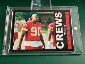 Terry Crews Washington Redskins 1985 estilo Topps variación en un solo toque - Imagen 1 de 5