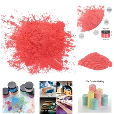 Mica Pulver Dunkelrot Natürliche Pigmentfarbe Gießharz Schmuck DIY 50g - Bild 1 von 4