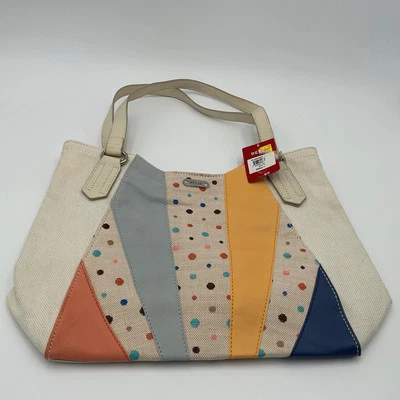 Cartera Reliquia Crema Multicolor Diseño Rayas/Lunares Foto 1 de 4