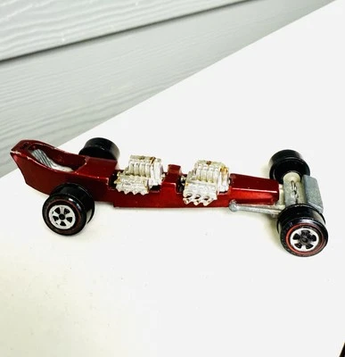 Redline Johnny Lightning Topper 1969 doble motor "Custom Dragster" rojo Foto 1 de 4