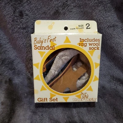 Босоножки Baby Deer Babys First с тряпичным шерстяным носком для 3-6 месяцев - Изображение 1 из 4