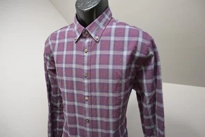 Charles Tyrwhitt Dress Shirt Slim Fit Long Sleeve Plaid Mens Size Large - Picture 1 of 9
