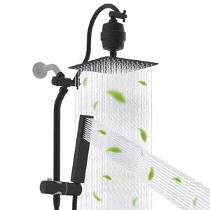 All Metal 10'' Filtered Rainfall Shower Head, High Pressure Showerhead combo ... - Bild 1 von 9