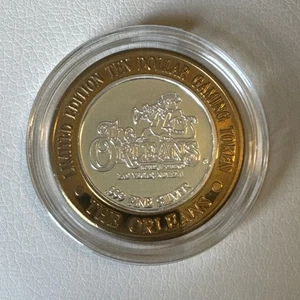 The Orleans Ten Dollars (10 $) .999 Fine Silver Blackjack Gaming Token SKU 77 - Bild 1 von 2