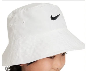 Nike Dry Kids Toddler unisex BEACH Bucket Hat Sz 4-7 White UPF 40 NWT - Picture 1 of 7