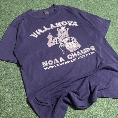 Vintage 1985 Villanova Basketball T Shirt Wildcats Champions Men’s M/L USA Made - Image 1 of 4
