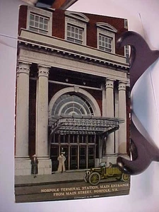 NORFOLK TERMINAL STA., HAUPTEINGANG VON MAIN ST., NORFOLK,VA./VIRGINIA / 1913 - Bild 1 von 2