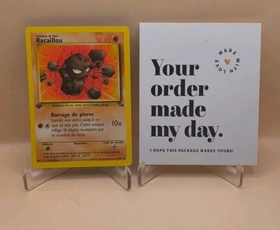 Pokémon Base Set - Racaillou (Geodude) 47/62 1st Edition French - Image 1 of 4