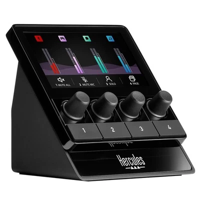 Hercules Stream 100 Controller audio x live stream social con schermo LCD - Immagine 1 di 4