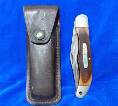 Schrade Old Timer 250T 2 Blade Pocket Knife W/ Sheath  - Image 1 of 4