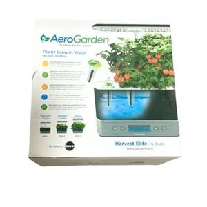AeroGarden 100691-PPL Harvest Elite Home Pod Garden - STAINLESS STEEL /PLATINUM - Picture 1 of 2