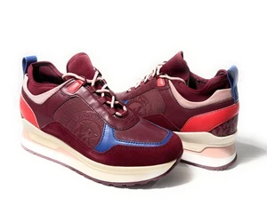 Nuevo Michael Kors Mujer Lula Entrenador con Cordones Merlot 7M - Imagen 1 de 8