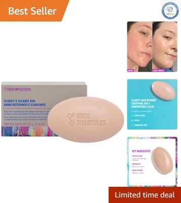 Barra sin jabón Clarify & Cleanse - Limpiador facial y corporal con ácido salicílico Foto 1 de 4