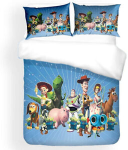 Toy Story 3Pcs Bedding Set Duvet Cover Pillowcases Comforter Cover US Size
