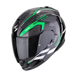 Scorpion EXO-491 Kripta Motorradhelm (Schwarz/Grün/Weiß) Gr: M (57) - Bild 1 von 3