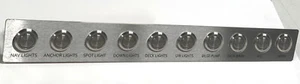 CUSTOM ENGRAVED SWITCH DASH PANEL/ BOAT/ PLANE/ CAR/ EQUIPMENT STAINLESS STEEL - Picture 1 of 2