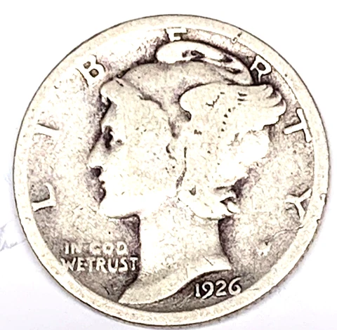 # C5865  U.S.   COIN,   MERCURY   DIME   1926 Cover