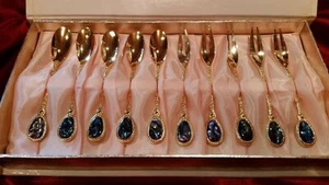 BAU-HAUS GOLD EDELSTAHL VORSPEISE COCKTAIL GABEL & LÖFFEL 10er SET - Bild 1 von 12
