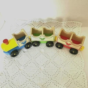 Melissa & Doug Mickey Mouse & Friends All Aboard Wooden Train 3 #5799 No People - Picture 1 of 11