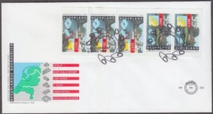 NETHERLANDS Sc #B658a FDC BOOKLET PANE DUTCH FARMS and FARMING, MAPS - Picture 1 of 1