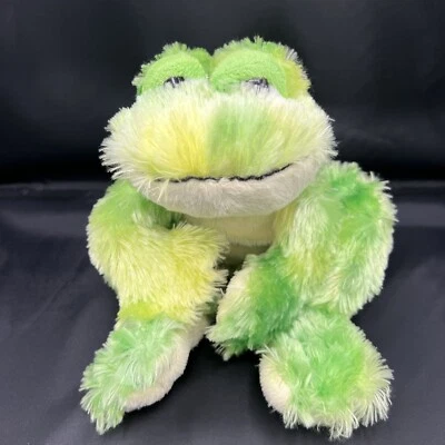 Frog Tie Dye Green Floppy Plush Stuffed Animal Soft Toy No Code 8" Ganz Webkinz - Image 1 of 4