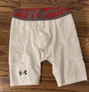 Under Armor Heatgear Sliding Shorts Baseball White Size Youth XL - Picture 1 of 1
