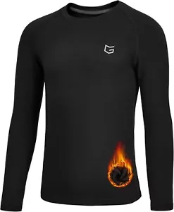 Youth Boys Compression Thermal Shirt Long Sleeve Fleece Undershirt for Boy Footb - Picture 1 of 6