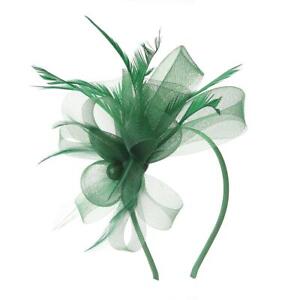 Women Race Feather Flower Fascinator Headband Hat Wedding Prom Day Royal Ascot