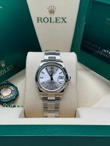 Rolex Datejust 31 2023 Silver Index Dial Fluted Bezel Stelel Oyster Bracelet - Picture 1 of 8