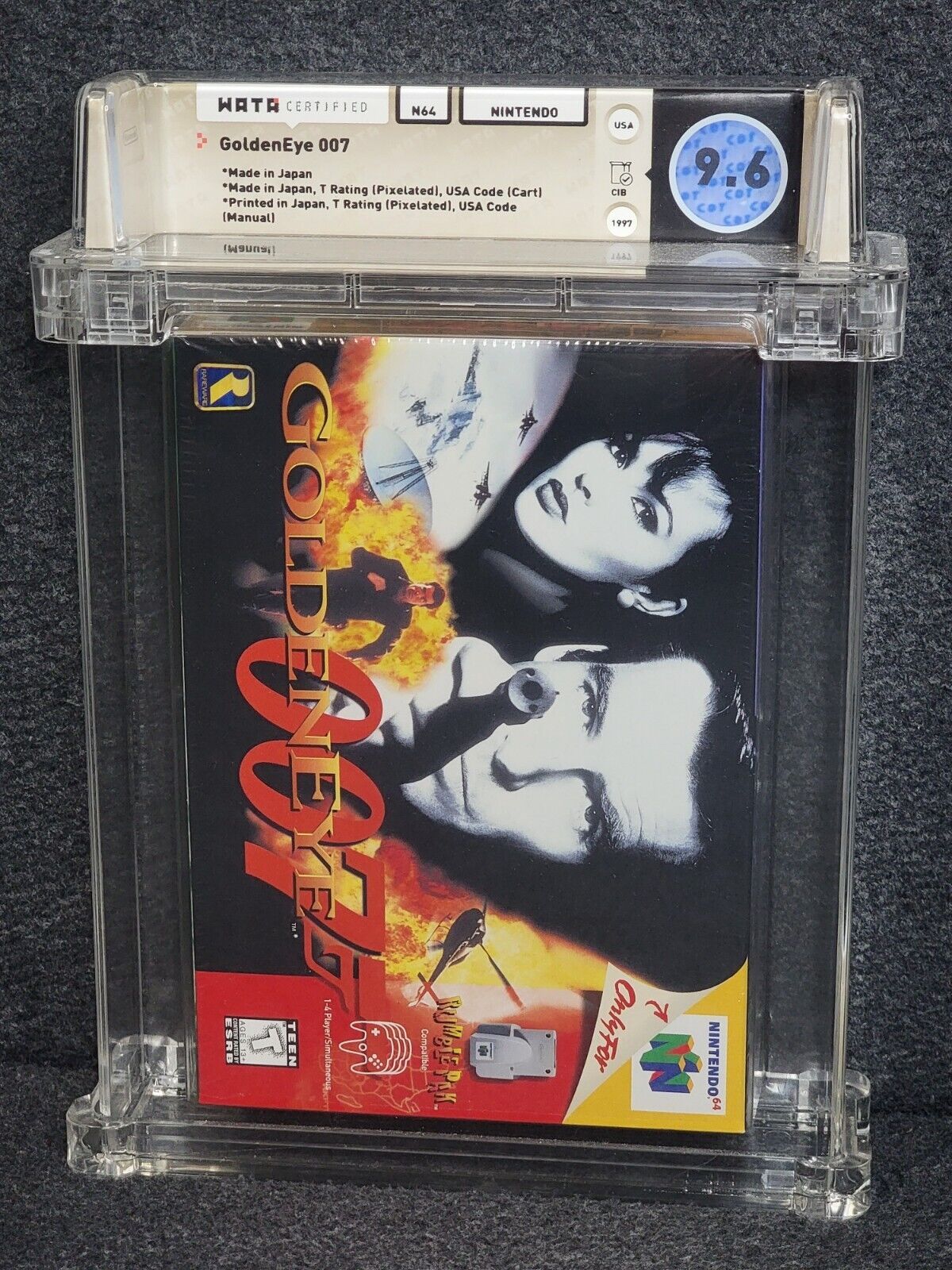 007 Goldeneye Nintendo 64 GOTY Ed. CGC 9.0 A+ - goldencollectors