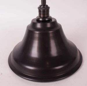 Pottery Barn Curved Metal Bell Pole Pendant, bronze, large 13" dia *tiny mark - Picture 1 of 9