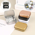 Mini Skater Metal Hinged Lid Tin Containers Portable Small Storage Empty Box